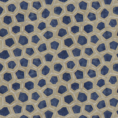 Hexagon Velvet Sapphire by Lee Jofa Modern Fabric
