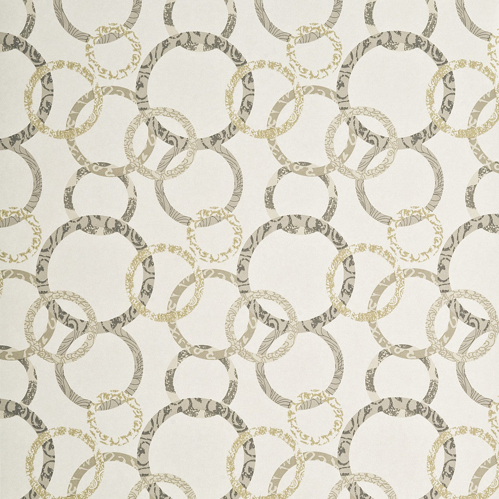 Roundel Ivory/Stone by Baker Lifestyle Wallcovering