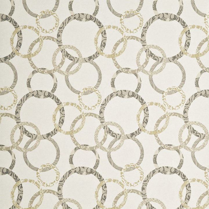 Roundel Ivory/Stone by Baker Lifestyle Wallcovering