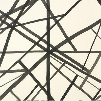 Channels Paper Ebony/Iv by Groundworks Wallcovering