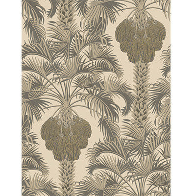 Hollywood Palm Silver & Charcoal by Cole & Son Wallcovering