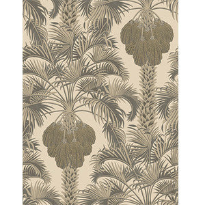 Hollywood Palm Silver & Charcoal by Cole & Son Wallcovering