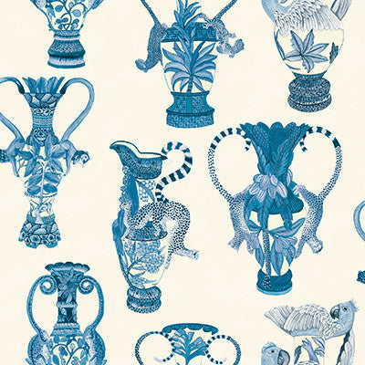 Khulu Vases Blue & White by Cole & Son Wallcovering
