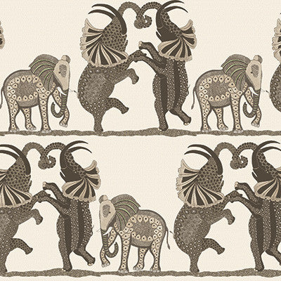 Safari Dance Neutral & Charcoal by Cole & Son Wallcovering
