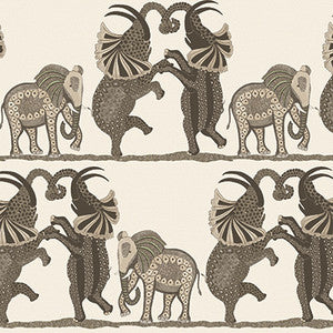 Safari Dance Neutral & Charcoal by Cole & Son Wallcovering