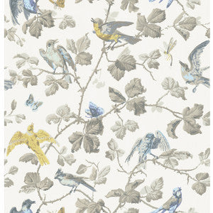 Winter Birds Yellow & Grey by Cole & Son Wallcovering