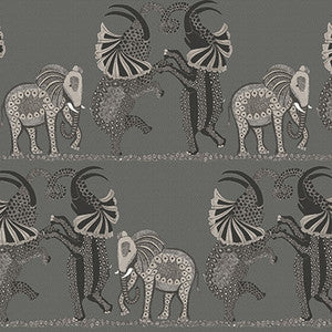 Safari Dance Charcoal Black & White by Cole & Son Wallcovering