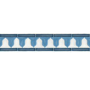 Zellige Border China Blue & White by Cole & Son Wallcovering