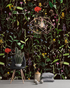 AQUAFLEUR Anthracite Wallpaper (WP20173) by Mind The Gap