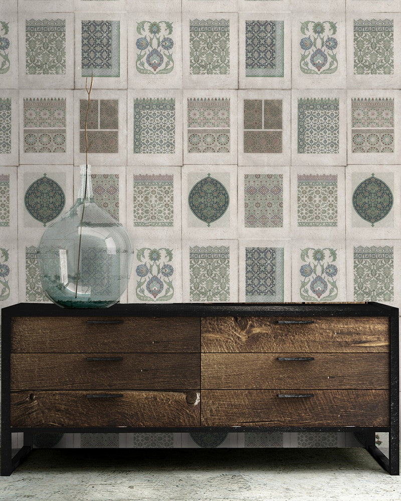 Arabesque Neutral Premium Wallpaper by Mind the Gap Designer Wallpaper WALLPAPER DESIGNER COLLECTION Non-woven Made in Europe Paste the wall 3 rolls x 20.5 x 3.25 yards - Swanky Fabrics -