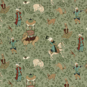 Arabian Tales Moss by Kasmir Fabric
