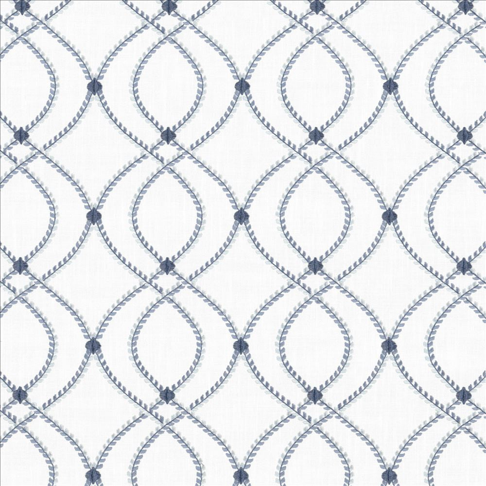 Aria Marine by Kasmir Fabric 1450 72% Cotton
28% Polyester
 INDIA </p><p>Repeat: Horizontal: 6 6/8 inches and Vertical: 6 2/8 inches 55 - Fabric Carolina -