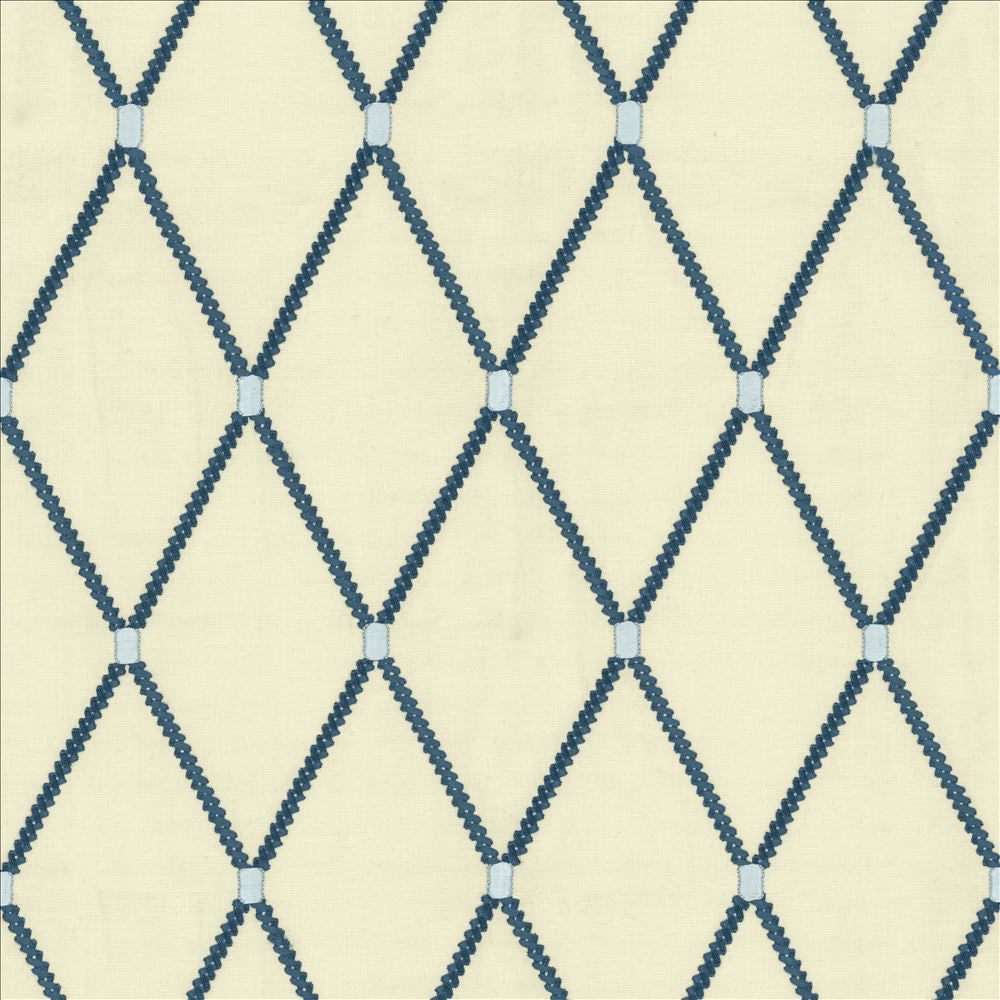 Arlo Diamond Blue by Kasmir Fabric 1458 70% Cotton
30% Rayon
 INDIA </p><p>Repeat: Horizontal: 4 inches and Vertical: 7 4/8 inches 54 - Fabric Carolina -