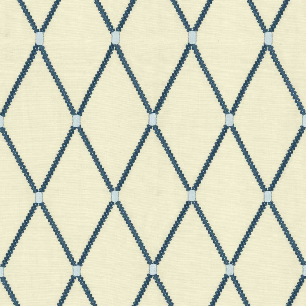 Arlo Diamond Blue by Kasmir Fabric 1458 70% Cotton
30% Rayon
 INDIA </p><p>Repeat: Horizontal: 4 inches and Vertical: 7 4/8 inches 52 - Fabric Carolina -