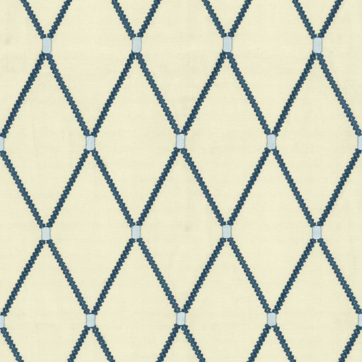 Arlo Diamond Blue by Kasmir Fabric 1458 70% Cotton
30% Rayon
 INDIA </p><p>Repeat: Horizontal: 4 inches and Vertical: 7 4/8 inches 52 - Fabric Carolina -