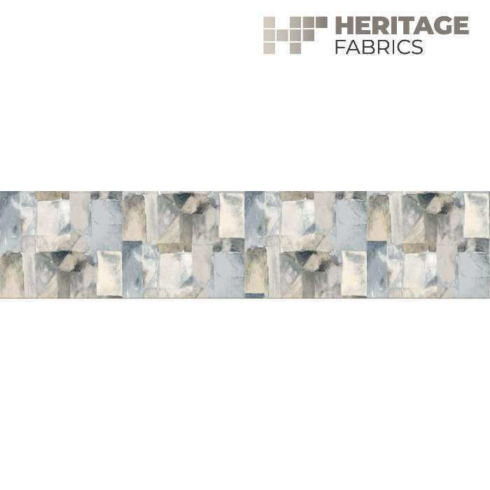 Artesia Vista Blue by Heritage Fabric - 100% Cotton Turkey 18,000 Horizontal: 13.5" half drop and Vertical: 12.25" 54" - Fabric Carolina -