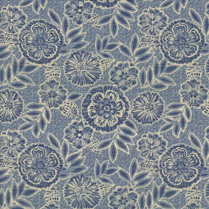 Artisanal Bluebell  by Kasmir Fabric See sample 52% Cotton
48% Rayon
 USA 27,000 Wyzenbeek Double Rubs </p><p>Repeat: Horizontal: 27 3/8 inches and Vertical: 24 6/8 inches 54  - Fabric Carolina -