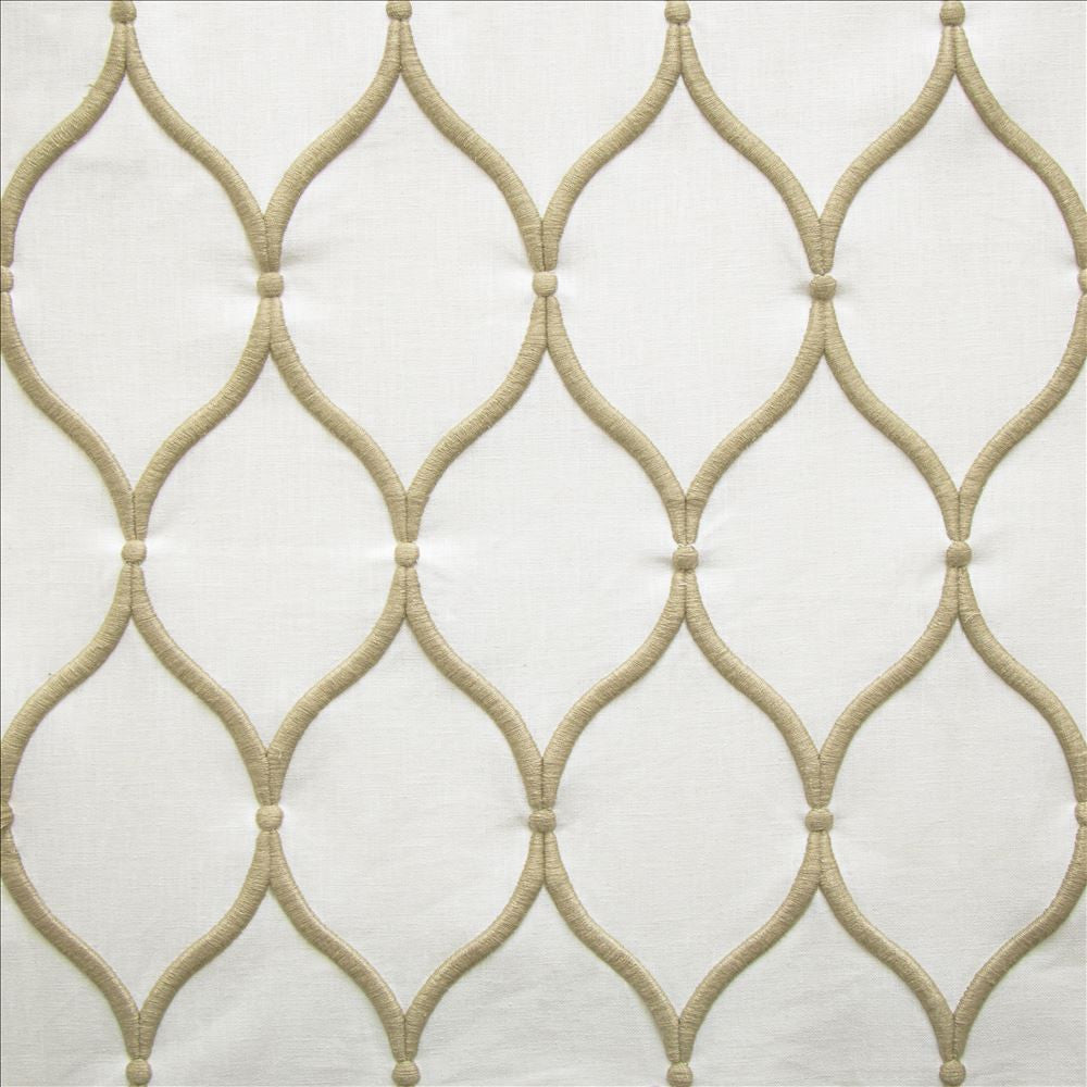 Ashbury Ogee Ivory by Kasmir Fabric 1457 55% Cotton
40% Polyester
5% Linen
 INDIA 50,000 Wyzenbeek Double Rubs Horizontal: 4 inches and Vertical: 7 6/8 inches 54 - Fabric Carolina -