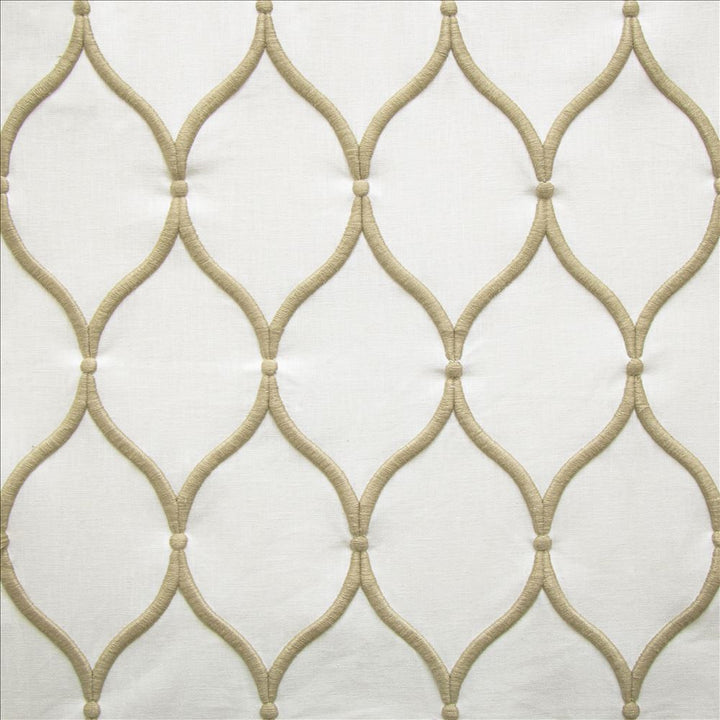 Ashbury Ogee Ivory by Kasmir Fabric 1457 55% Cotton
40% Polyester
5% Linen
 INDIA 50,000 Wyzenbeek Double Rubs Horizontal: 4 inches and Vertical: 7 6/8 inches 54 - Fabric Carolina -