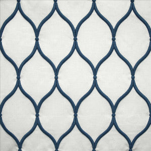 Ashbury Ogee Navy by Kasmir Fabric