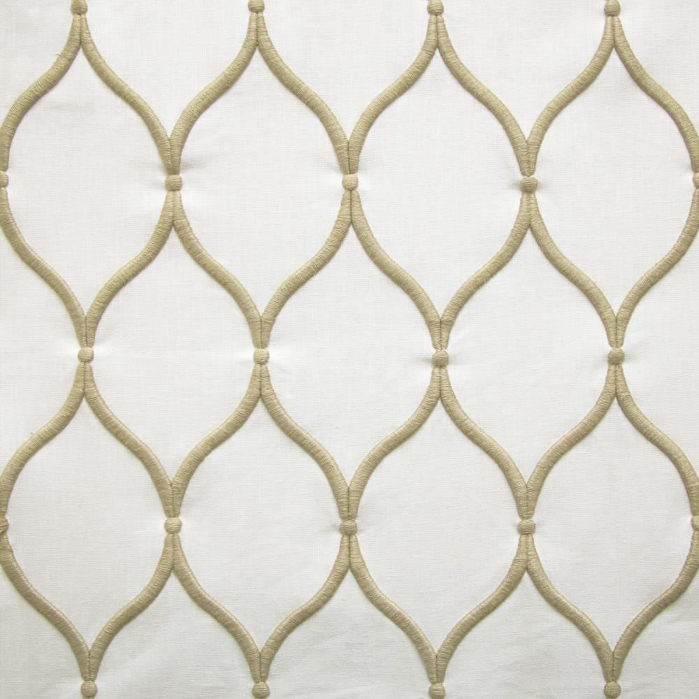 Ashbury Ogee Ivory by Kasmir Fabric 1457 55% Cotton
40% Polyester
5% Linen
 INDIA </p><p>Repeat: Horizontal: 4 inches and Vertical: 7 6/8 inches 52 - Fabric Carolina -