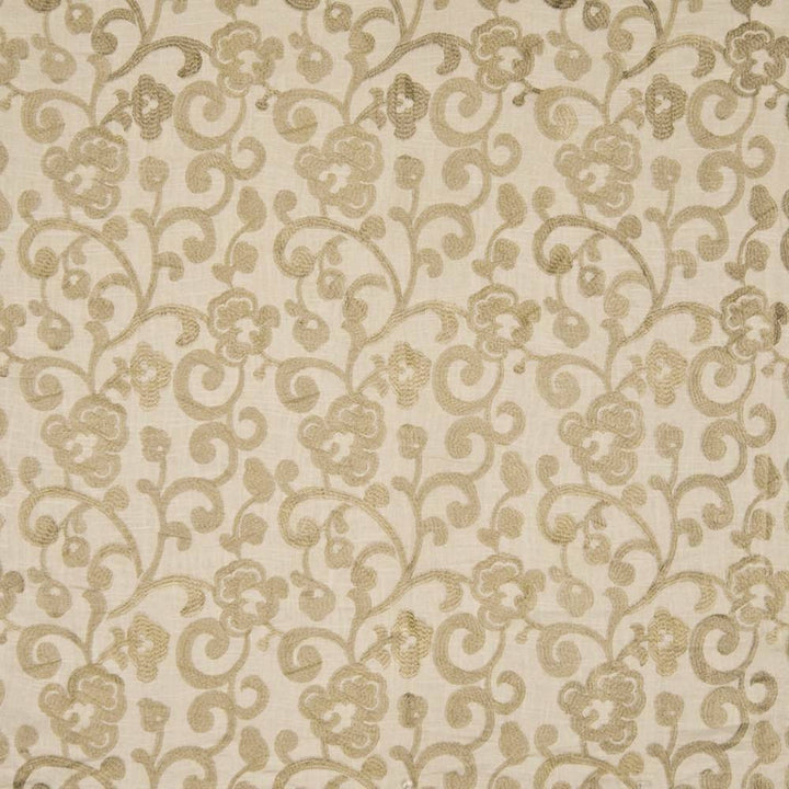 Ashton Scroll Linen by Kasmir Fabric 1386 67% Rayon 33% Linen CHINA 6,000 Wyzenbeek Double Rubs H: 11 4/8 inches, V:11 4/8 inches 54 - 56 - Fabric Carolina - Kasmir