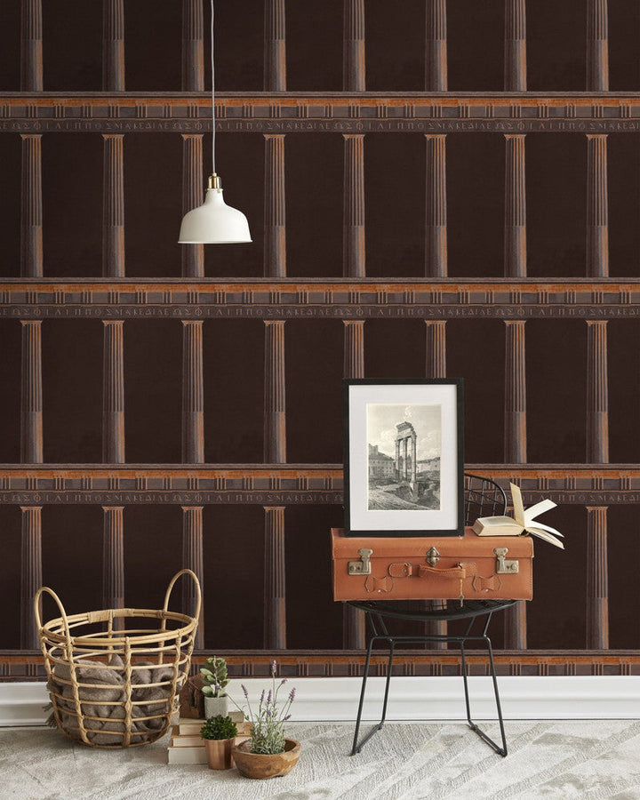 Athena Copper by Mind the Gap Designer Wallpaper PREMIUM DESIGNER WALLPAPER COLLECTION Non-woven Made in Europe Paste the wall 3 rolls x 20.5 x 3.25 yards - Swanky Fabrics -