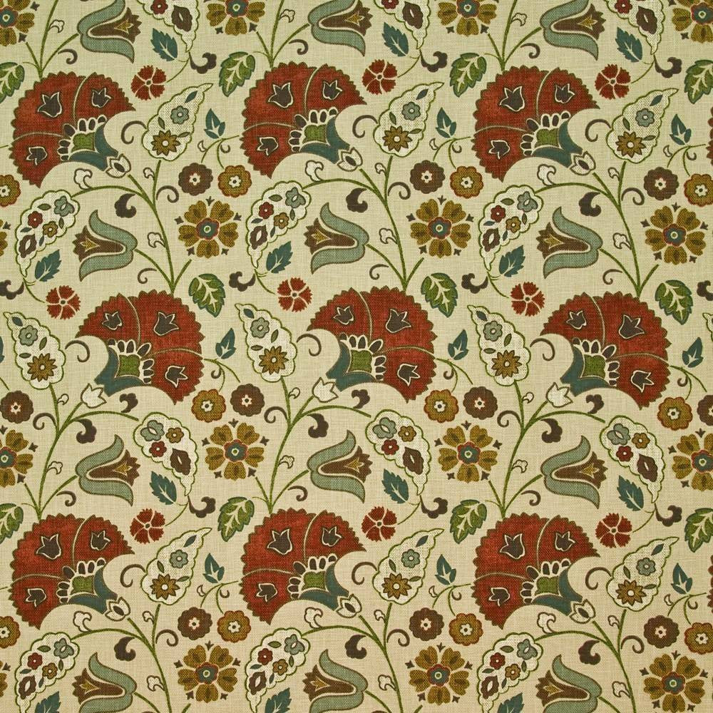 Athendale Spice by Kasmir Fabric 1402 100% Cotton USA 12,000 Wyzenbeek Double Rubs H: 13 4/8 inches, V:27 inches 54 - 55 - Fabric Carolina - Kasmir
