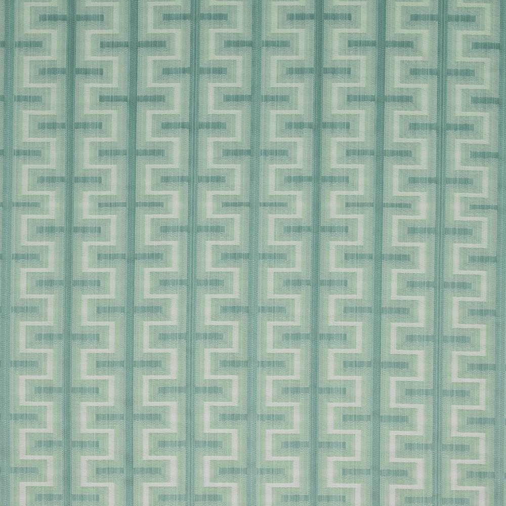 Athenia Fretwork Aquamarine  by Kasmir Fabric See sample 52% Rayon
48% Polyester
 CHINA 60,000 Wyzenbeek Double Rubs </p><p>Repeat: Horizontal: 7 4/8 inches and Vertical: 3 2/8 inches 58  - Fabric Carolina -