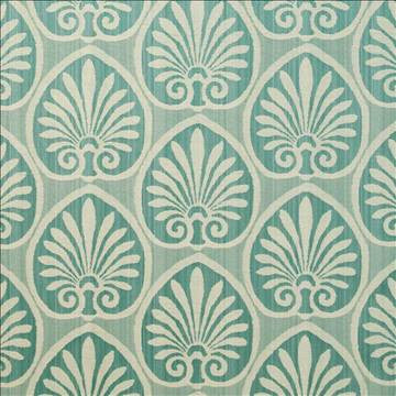 Athenia Shell Aquamarine by Kasmir Fabric 1398 52% Rayon 48% Polyester CHINA 60,000 Wyzenbeek Double Rubs H: 14 4/8 inches, V: 9 2/8 inches 58 - Fabric Carolina - Kasmir