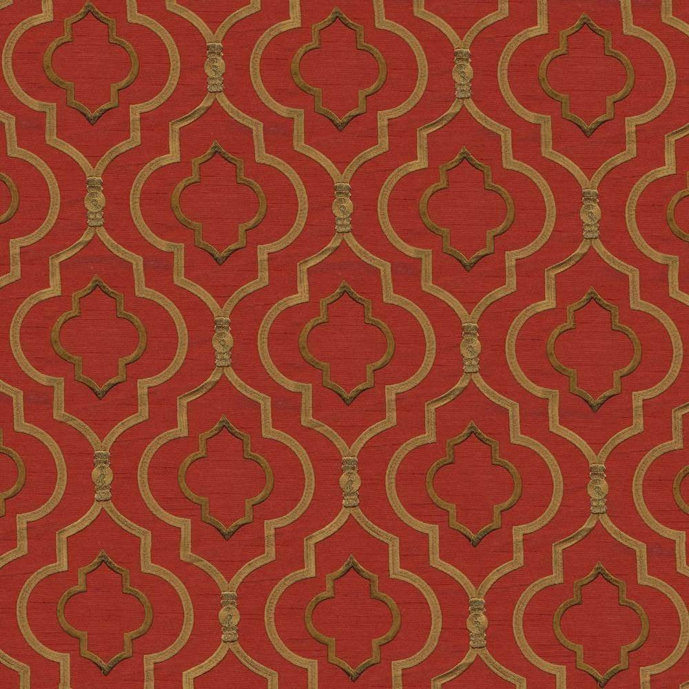 Atherton Crimson by Kasmir Fabric 1402 100% Polyester INDIA 3,000 Wyzenbeek Double Rubs H: 5 6/8 inches, V:6 2/8 inches 51 - 54 - Fabric Carolina - Kasmir