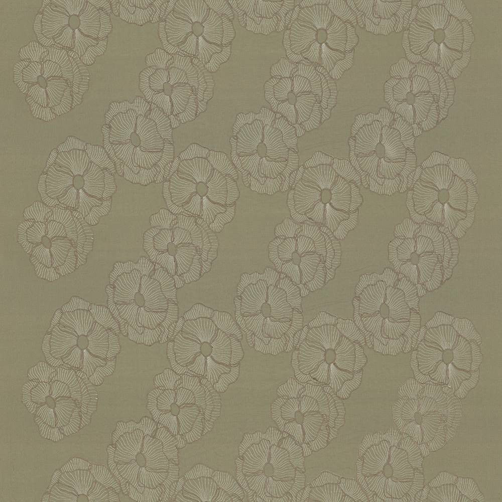 Augusta Garden Burlap by Kasmir Fabric 1433 100% Linen Embroidery Contents 100% Rayon CHINA Not Tested H: 12 inches, V:17 inches 54 - Fabric Carolina - Kasmir