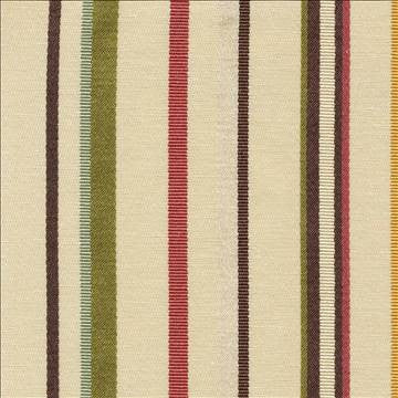 Avery Stripe Multi by Kasmir Fabric 1421 51% Cotton 49% Polyester TAIWAN 25,000 Wyzenbeek Double Rubs H: 6 6/8 inches, V: N/A 54 - 55 - Fabric Carolina - Kasmir