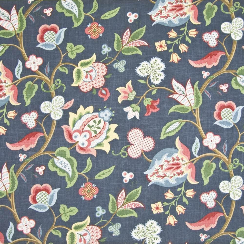 Avignon Garden Blueberry by Kasmir Fabric 1389 55% Linen
45% Rayon
 USA 15,000 Wyzenbeek Double Rubs </p><p>Repeat: Horizontal: 27 inches and Vertical: 25 2/8 inches 54 - Fabric Carolina -