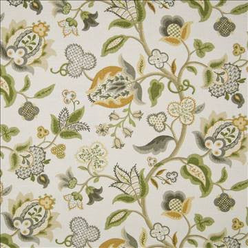 Avignon Garden Vanilla by Kasmir Fabric 1390 55% Linen 45% Rayon USA 15,000 Wyzenbeek Double Rubs H: 27 inches, V: 25 2/8 inches 54 - Fabric Carolina - Kasmir