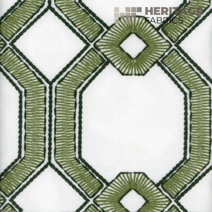 Avignon Grass by Heritage Fabric - 100% Polyester USA or Imported Horizontal: 6.75" and Vertical: 53.5" - Fabric Carolina -