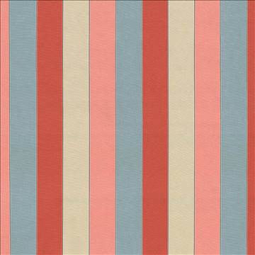 Awning Stripe Coral by Kasmir Fabric 1425 100% Cotton TURKEY Not Tested H: 18 1/8 inches, V: N/A 55 - Fabric Carolina - Kasmir