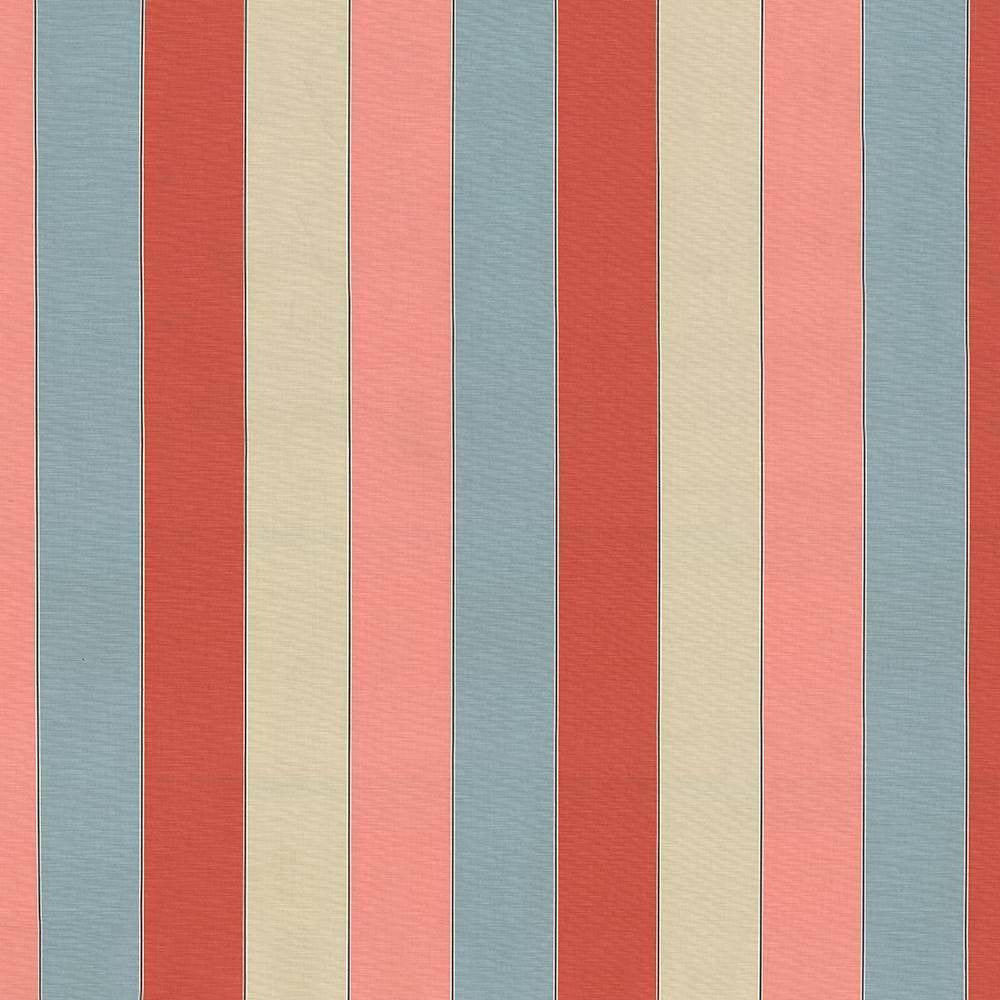 Awning Stripe Coral by Kasmir Fabric 1425 100% Cotton TURKEY Not Tested H: 18 1/8 inches, V:N/A 55 - Fabric Carolina - Kasmir