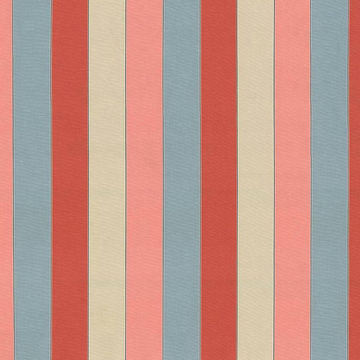 Awning Stripe Coral by Kasmir Fabric 1425 100% Cotton TURKEY Not Tested H: 18 1/8 inches, V:N/A 55 - Fabric Carolina - Kasmir