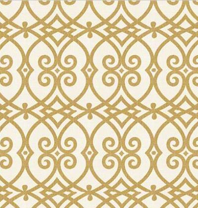 Trend Fabric Jaclyn Smith Neutral Beige Gate Scroll 2 3/4 Yards