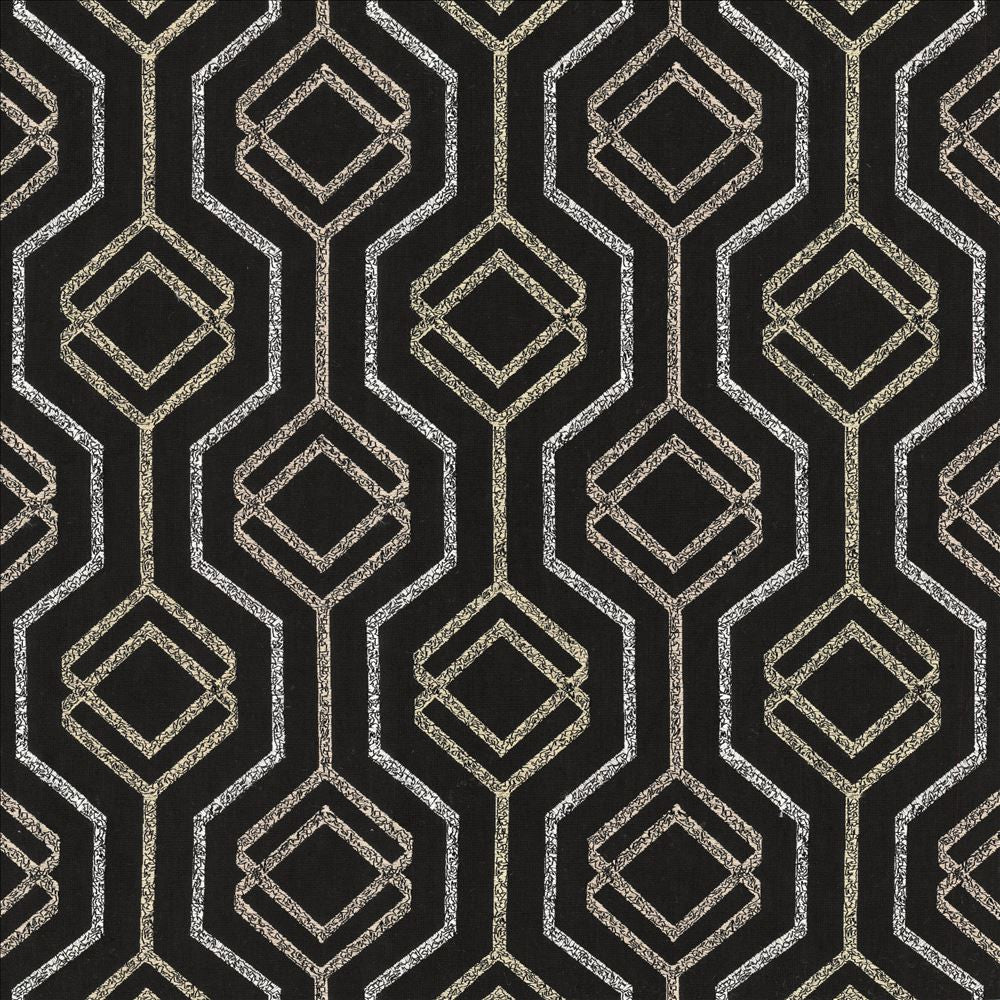 Babonneau Black by Kasmir Fabric 1470 54% Polyester
42% Cotton
4% Linen
 INDIA </p><p>Repeat: Horizontal: 6 3/8 inches and Vertical: 6 2/8 inches 54 - Fabric Carolina -