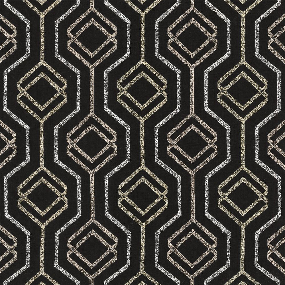 Babonneau Black by Kasmir Fabric 1470 54% Polyester
42% Cotton
4% Linen
 INDIA 27,000 Wyzenbeek Double Rubs </p><p>Repeat: Horizontal: 6 3/8 inches and Vertical: 6 2/8 inches 54 - Fabric Carolina -
