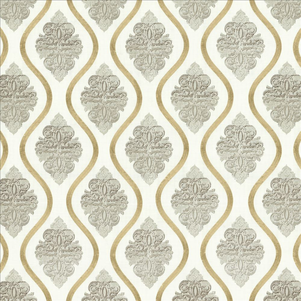 Balanced Ivory by Kasmir Fabric 1462 80% Cotton
20% Rayon
 INDIA </p><p>Repeat: Horizontal: 13 4/8 inches and Vertical: 15 4/8 inches 54 - Fabric Carolina -