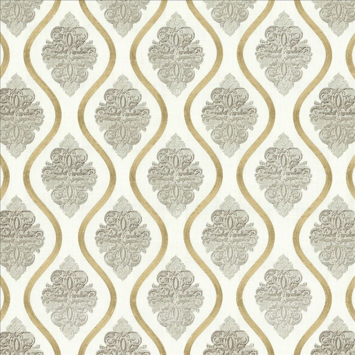 Balanced Ivory by Kasmir Fabric 1462 80% Cotton
20% Rayon
 INDIA </p><p>Repeat: Horizontal: 13 4/8 inches and Vertical: 15 4/8 inches 54 - Fabric Carolina -