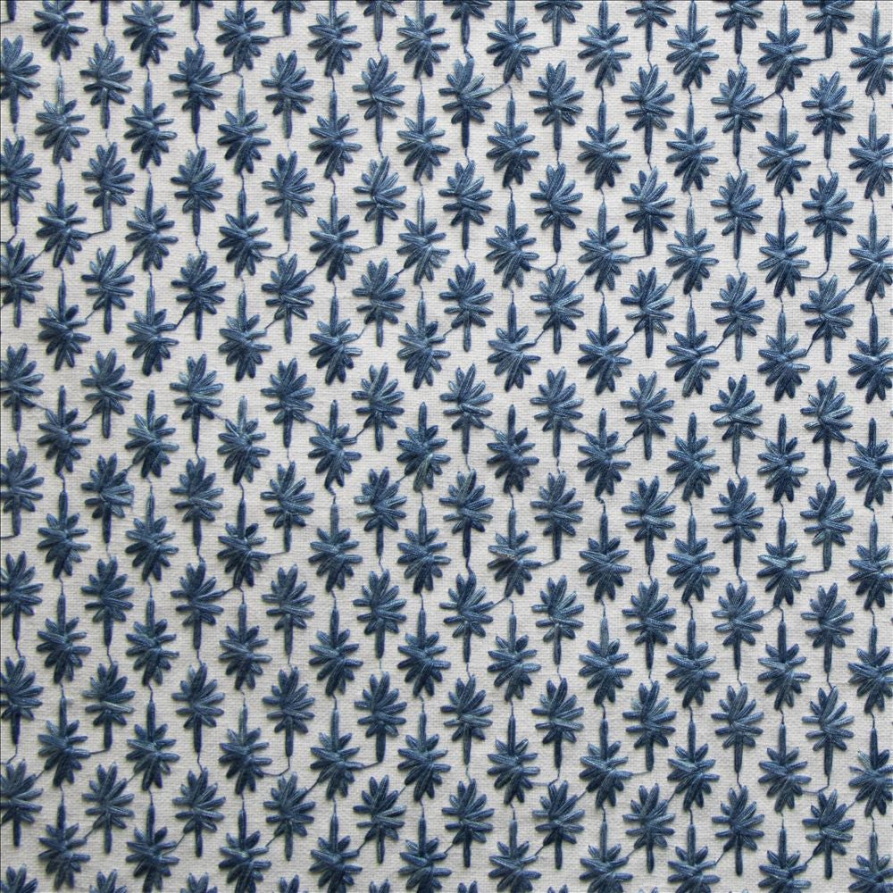 Balsamo Porcelain  by Kasmir Fabric 1477 50% Cotton 50% Polyester  INDIA  </p><p>Repeat: Horizontal: 1 1/8 inches and Vertical: 1 2/8 inches 52  - Fabric Carolina -