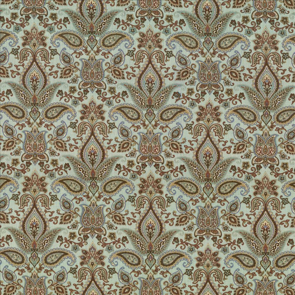 Balthazar Garden Spa by Kasmir Fabric 5065 55% Linen
45% Rayon
 CHINA </p><p>Repeat: Horizontal: 13 4/8 inches and Vertical: 17 4/8 inches 54 - 55 - Fabric Carolina -