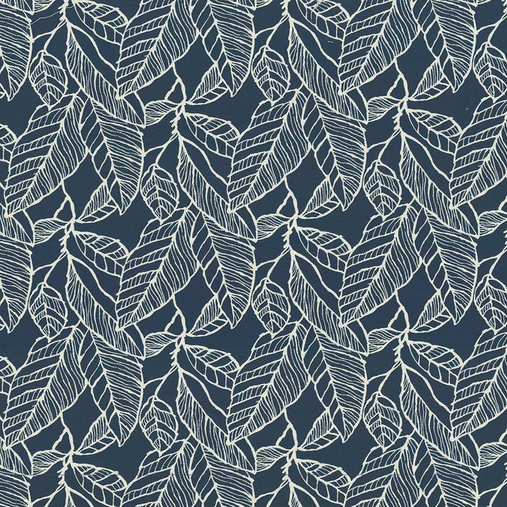 Banana Leaf Indigo by Kasmir Fabric 1436 53% Cotton 47% Polyester CHINA 60,000 Wyzenbeek Double Rubs H: 15 inches, V:16 inches 59 - Fabric Carolina - Kasmir