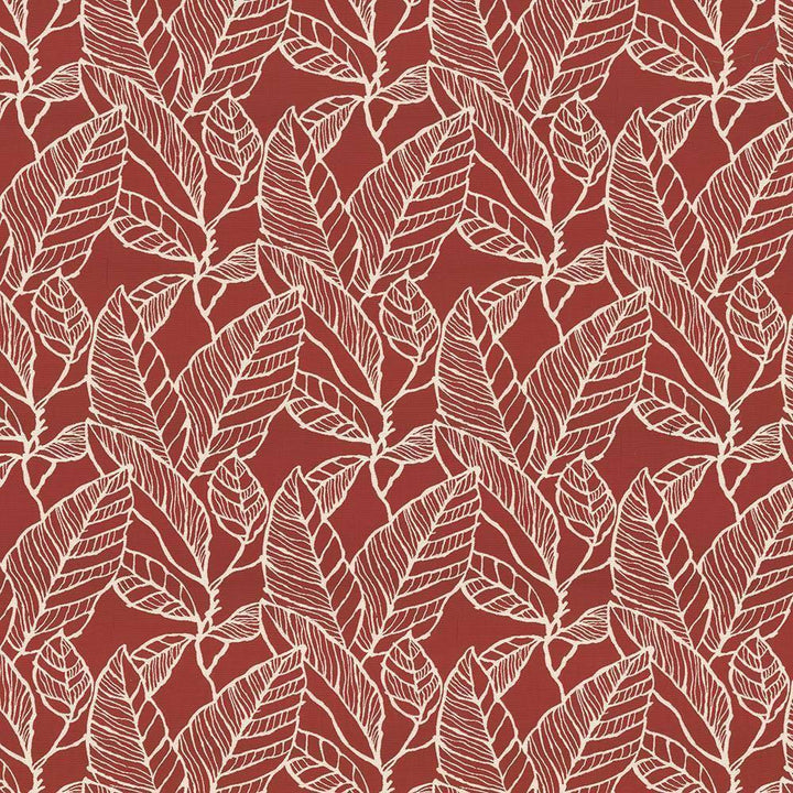 Banana Leaf Red Delicious by Kasmir Fabric 1435 53% Cotton 47% Polyester CHINA 60,000 Wyzenbeek Double Rubs H: 15 inches, V:16 inches 59 - Fabric Carolina - Kasmir