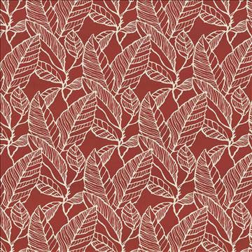 Banana Leaf Red Delicious by Kasmir Fabric 1435 53% Cotton 47% Polyester CHINA 60,000 Wyzenbeek Double Rubs H: 15 inches, V: 16 inches 59 - Fabric Carolina - Kasmir