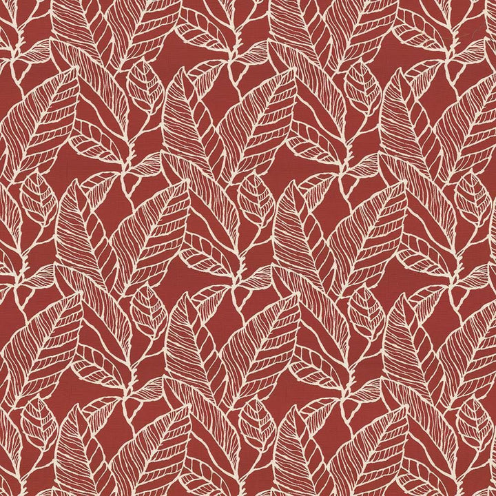 Banana Leaf Red Delicious  by Kasmir Fabric See sample 53% Cotton
47% Polyester
 CHINA 60,000 Wyzenbeek Double Rubs </p><p>Repeat: Horizontal: 15 inches and Vertical: 16 inches 59  - Fabric Carolina -